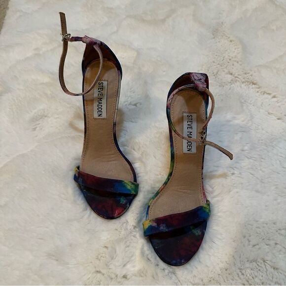 Steve Madden size 6 tie-dye strap heels - Picture 5 of 15
